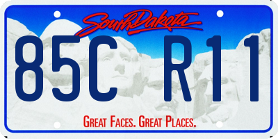 SD license plate 85CR11