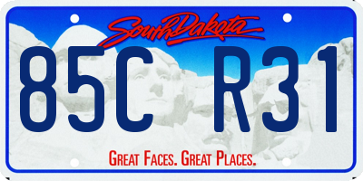 SD license plate 85CR31