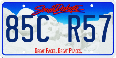 SD license plate 85CR57