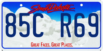 SD license plate 85CR69