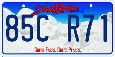 SD license plate 85CR71
