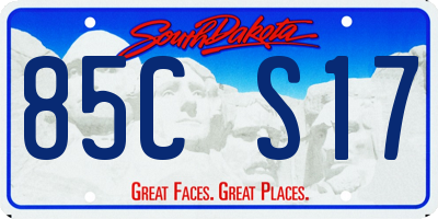 SD license plate 85CS17