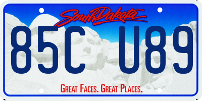 SD license plate 85CU89