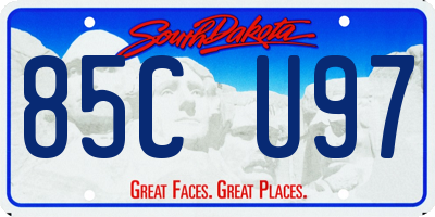 SD license plate 85CU97