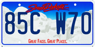 SD license plate 85CW70
