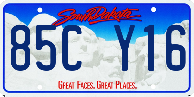 SD license plate 85CY16