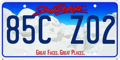 SD license plate 85CZ02