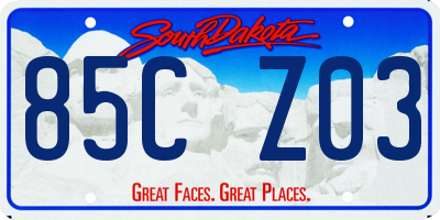 SD license plate 85CZ03