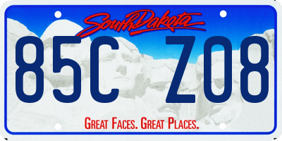 SD license plate 85CZ08
