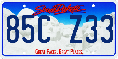 SD license plate 85CZ33