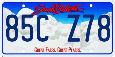 SD license plate 85CZ78