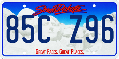 SD license plate 85CZ96