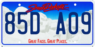 SD license plate 85DA09