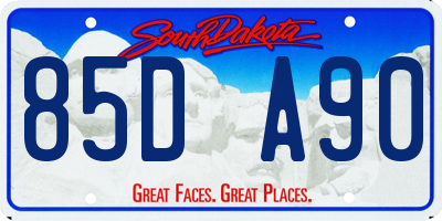 SD license plate 85DA90