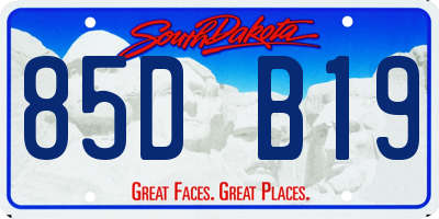 SD license plate 85DB19