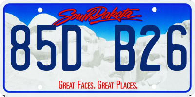 SD license plate 85DB26