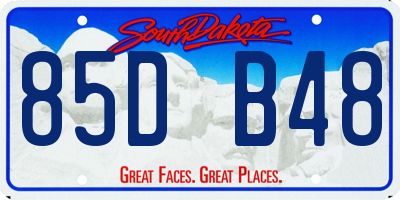 SD license plate 85DB48