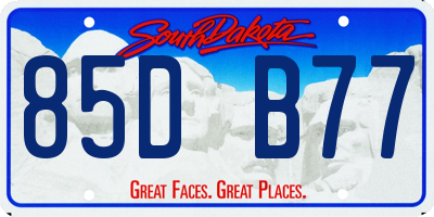 SD license plate 85DB77