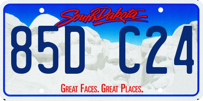 SD license plate 85DC24