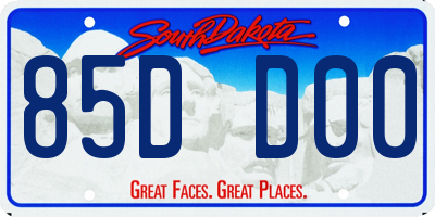 SD license plate 85DD00