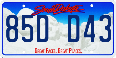 SD license plate 85DD43