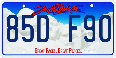 SD license plate 85DF90