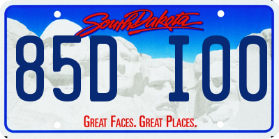 SD license plate 85DI00