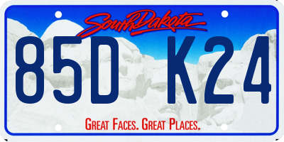 SD license plate 85DK24