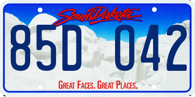 SD license plate 85DO42