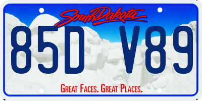 SD license plate 85DV89