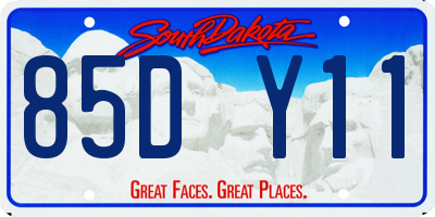 SD license plate 85DY11