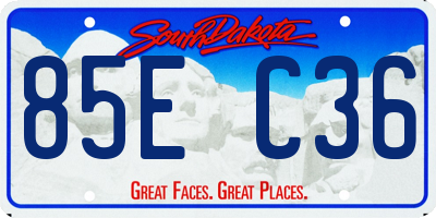 SD license plate 85EC36