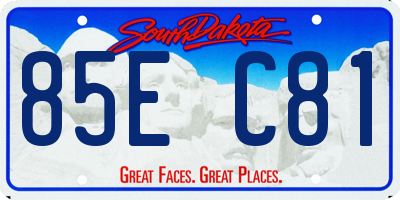 SD license plate 85EC81
