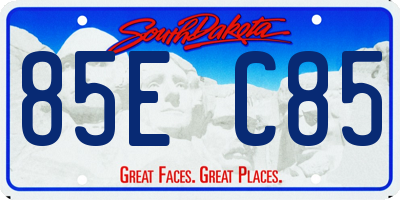 SD license plate 85EC85