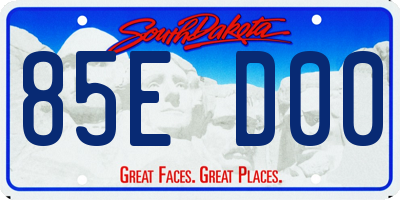 SD license plate 85ED00