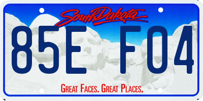 SD license plate 85EF04