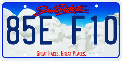 SD license plate 85EF10
