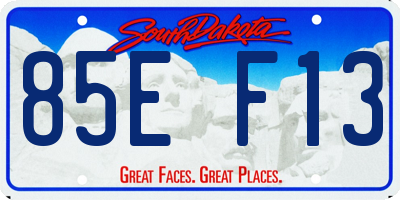 SD license plate 85EF13