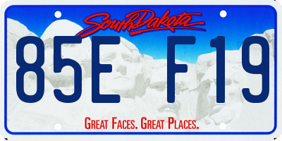 SD license plate 85EF19