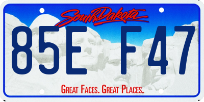 SD license plate 85EF47