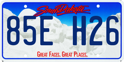 SD license plate 85EH26