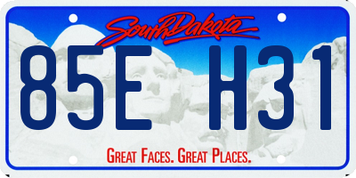 SD license plate 85EH31