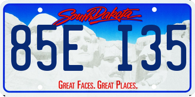 SD license plate 85EI35