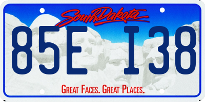 SD license plate 85EI38