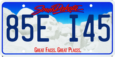 SD license plate 85EI45