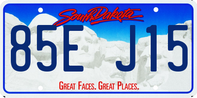 SD license plate 85EJ15