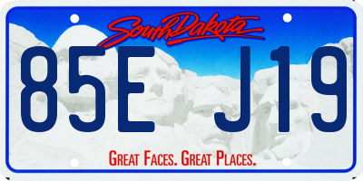 SD license plate 85EJ19