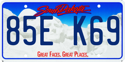 SD license plate 85EK69