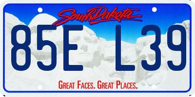 SD license plate 85EL39