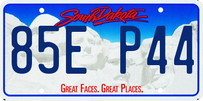 SD license plate 85EP44